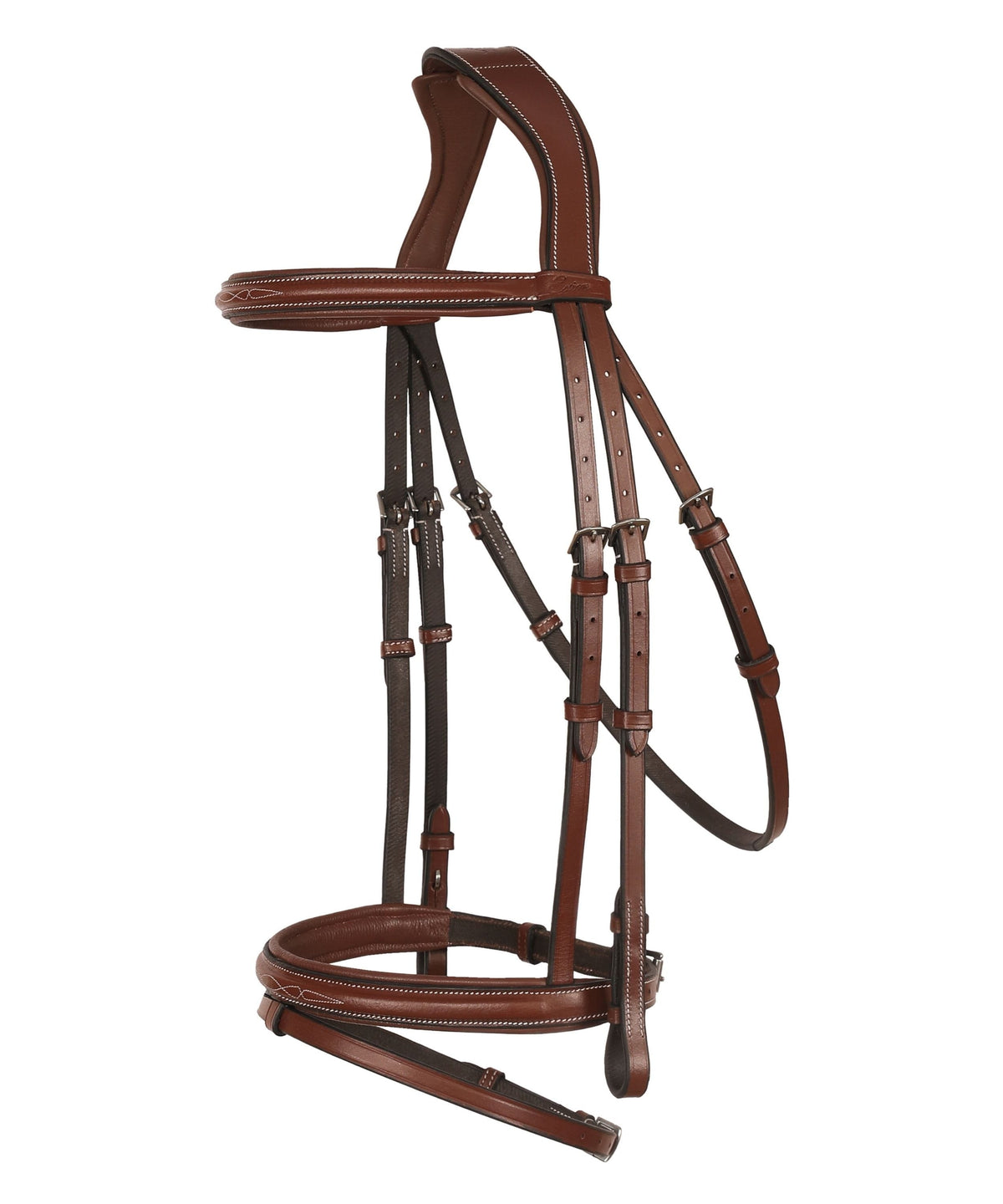 Bridles & Reins ExionPro Designer Fancy Stitched Bridle with Flash and Rubber Reins