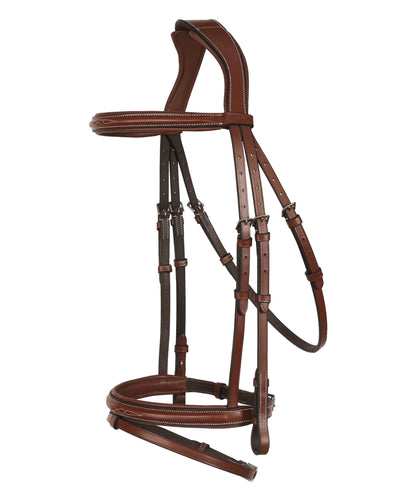 Bridles & Reins ExionPro Designer Fancy Stitched Bridle with Flash and Rubber Reins