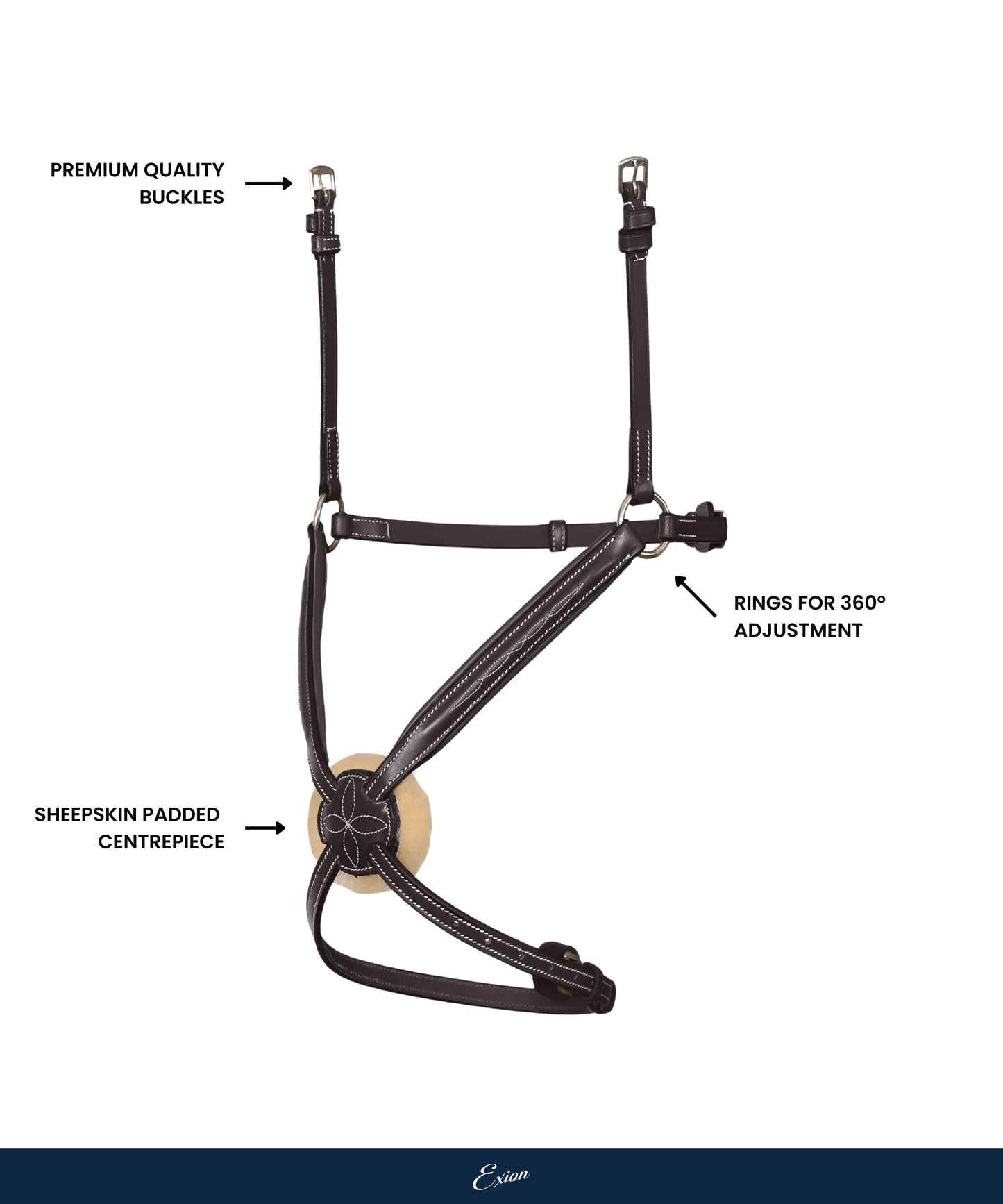 Bridles & Reins Replacement Noseband of ExionPro 'Vela' Figure 8 Jumping Bridle