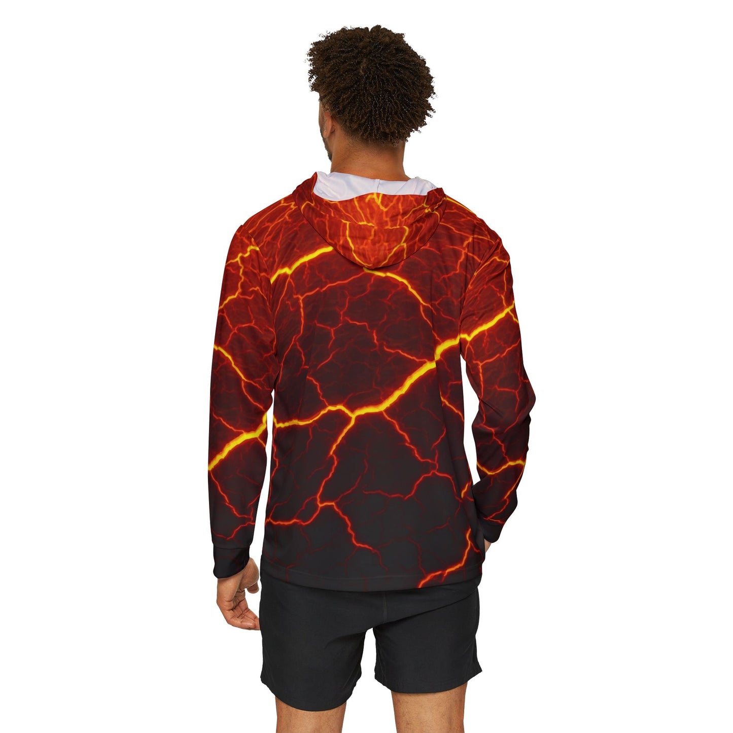 Texas Rigged Tees Molten Magma — Unisex Fishing Pullover Hoodie (SPF 50+)
