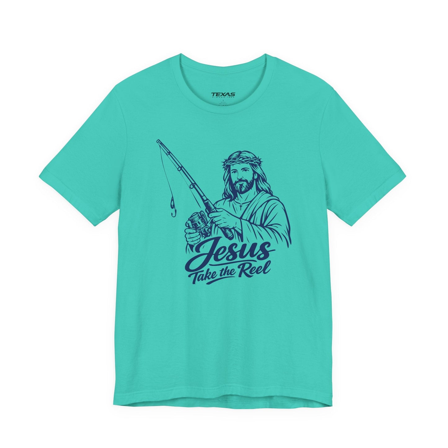 Texas Rigged Tees Jesus Take the Reel — Unisex Cotton Tee