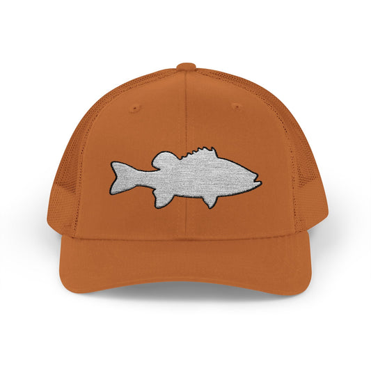 Texas Rigged Tees Bass Silhouette — Embroidered Baseball Cap