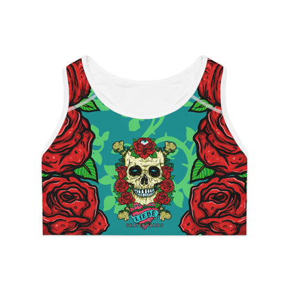Liebe "Skull and Roses" Sports Bra