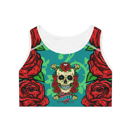 Liebe "Skull and Roses" Sports Bra