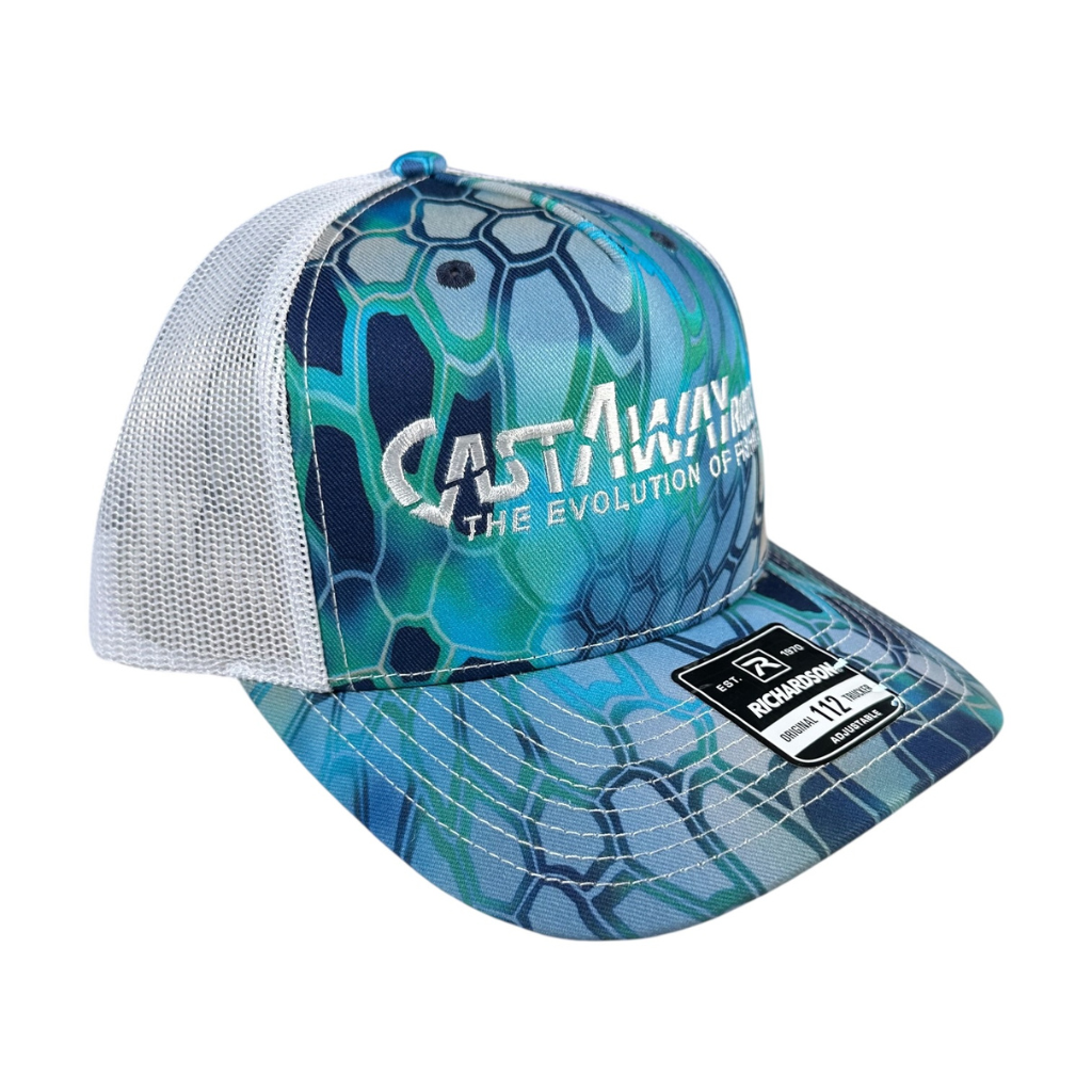 CastAway Trucker Hat - Kryptek: Pontus/White
