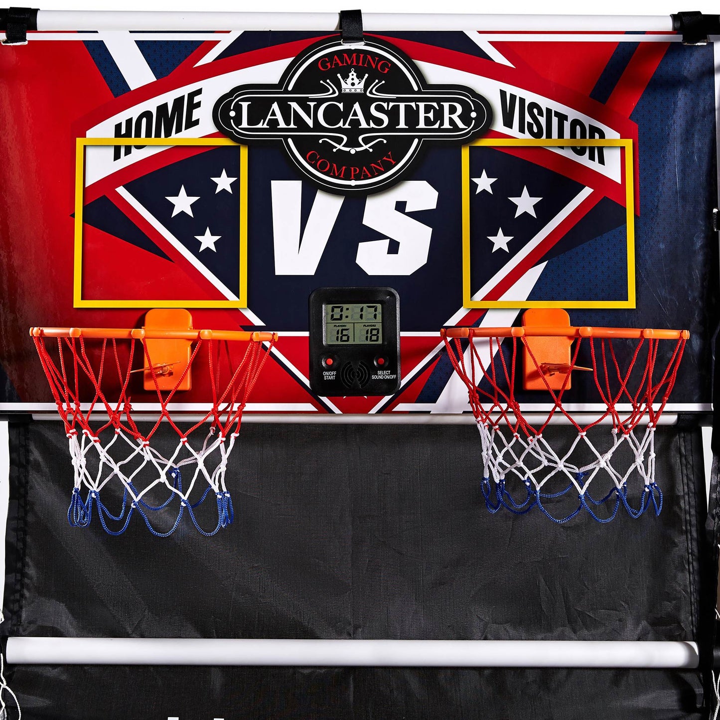 Lancaster 2 Player Junior Arcade Basketball Dual Hoop Shooting Game Set