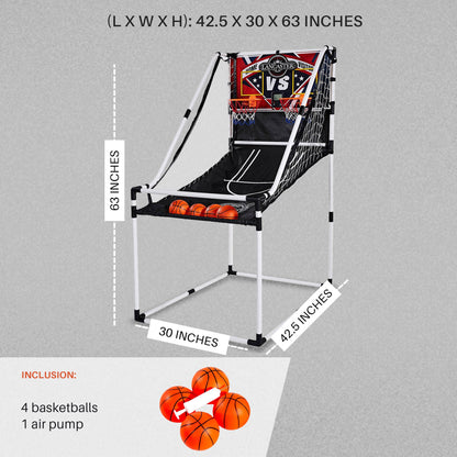 Lancaster 2 Player Junior Arcade Basketball Dual Hoop Shooting Game Set