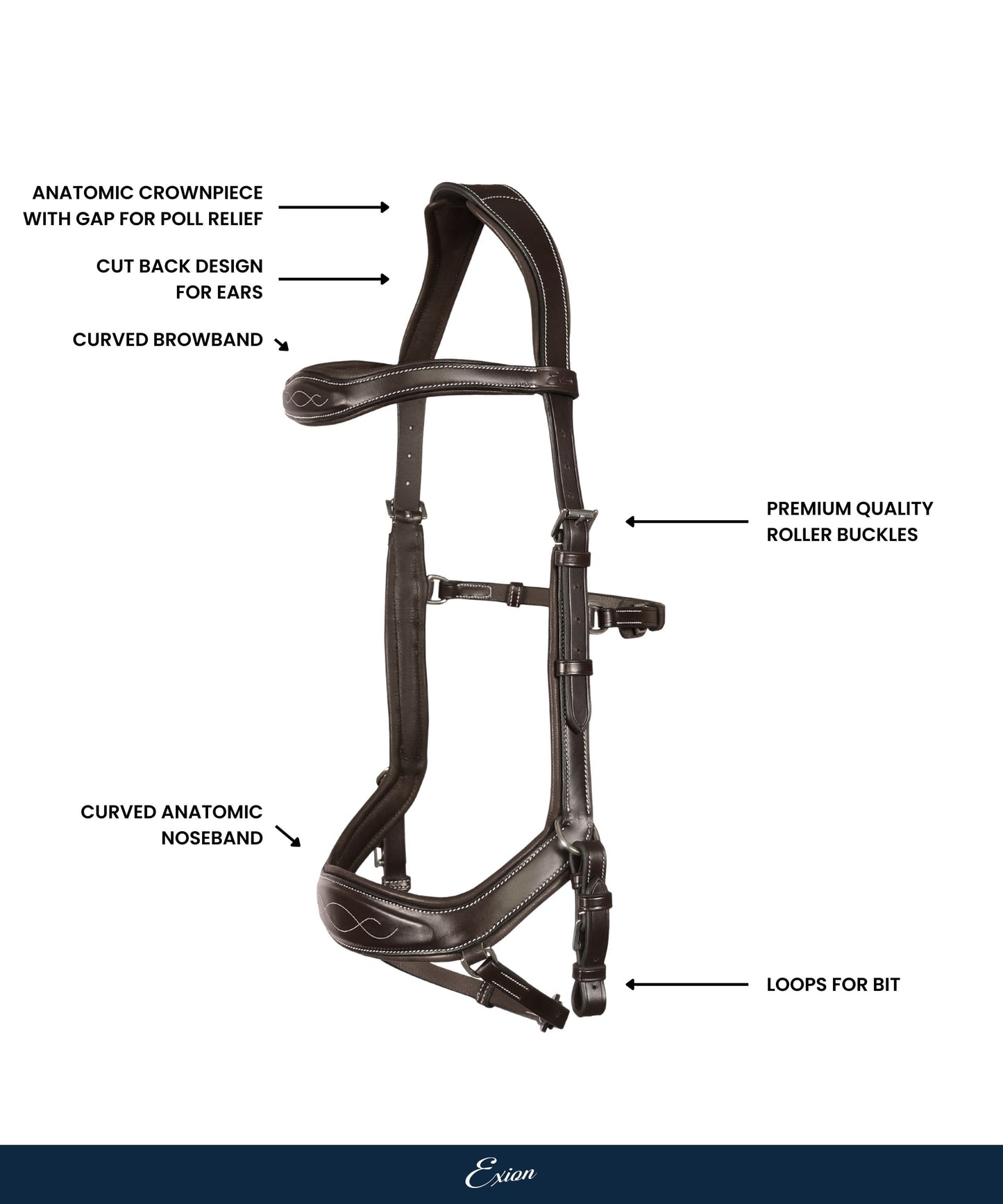 Bridles & Reins ExionPro 'Auriga' Anti-Pressure Bridle with Reins