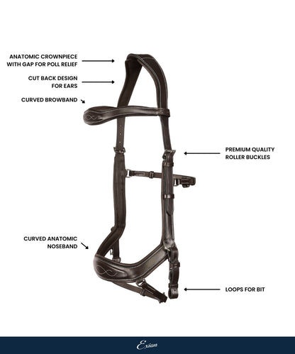 Bridles & Reins ExionPro 'Auriga' Anti-Pressure Bridle with Reins