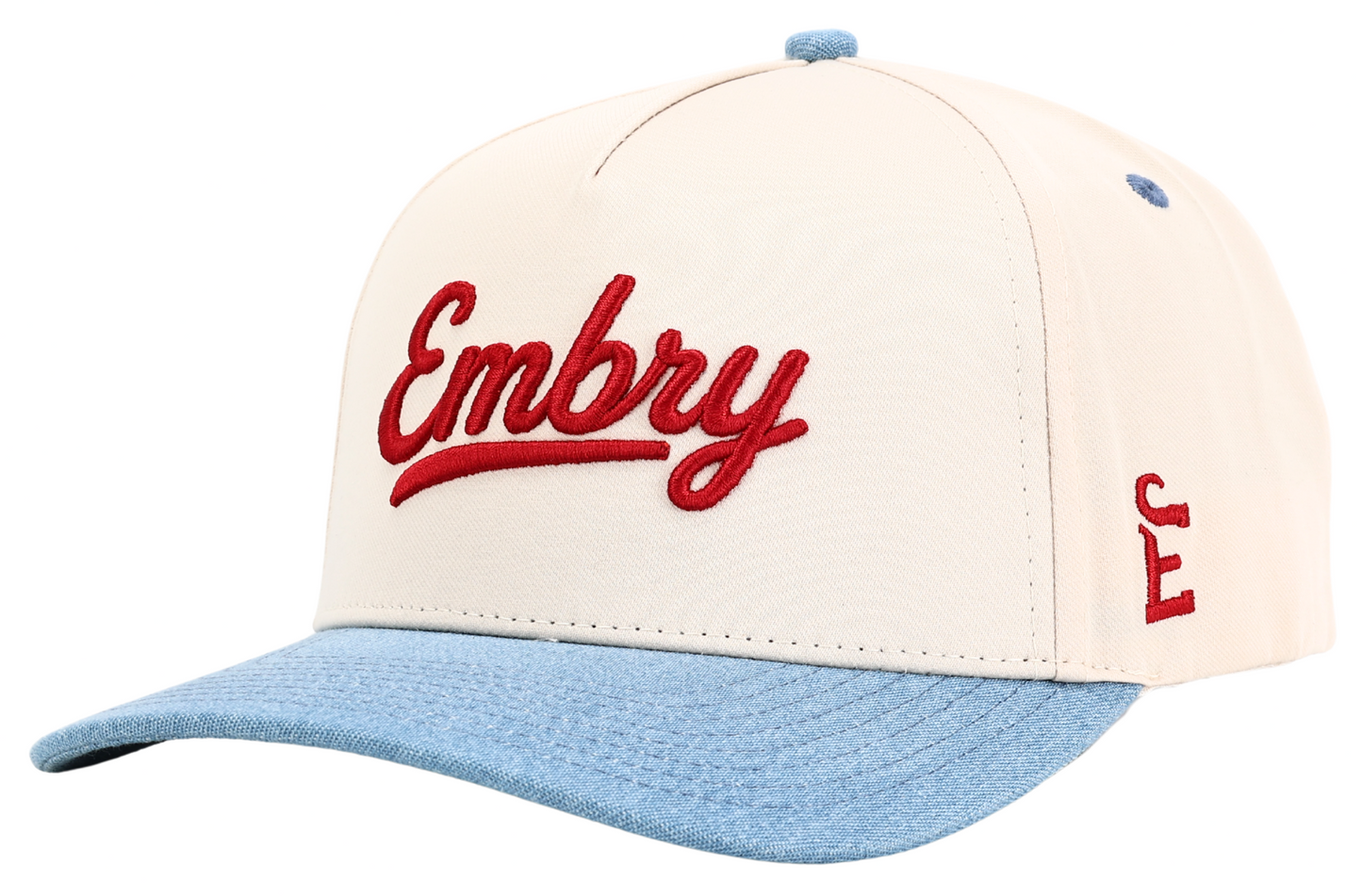 Embry Outdoors Cream/Denim - 3D Logo