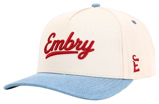 Embry Outdoors Cream/Denim - 3D Logo