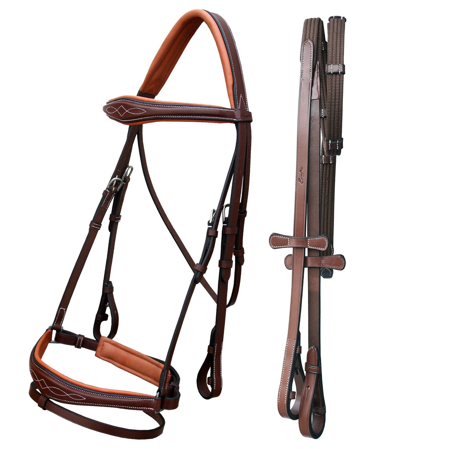 Bridles & Reins ExionPro Anatomical Dressage Bridle with Reins