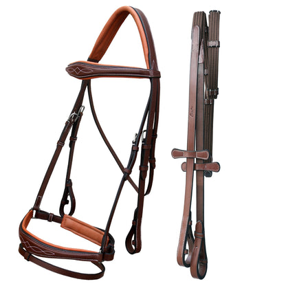 Bridles & Reins ExionPro Anatomical Dressage Bridle with Reins