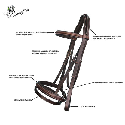Bridles & Reins Replacement Crownpiece of ExionPro Pressure Relief Crown Raised Padded Jumping Bridle