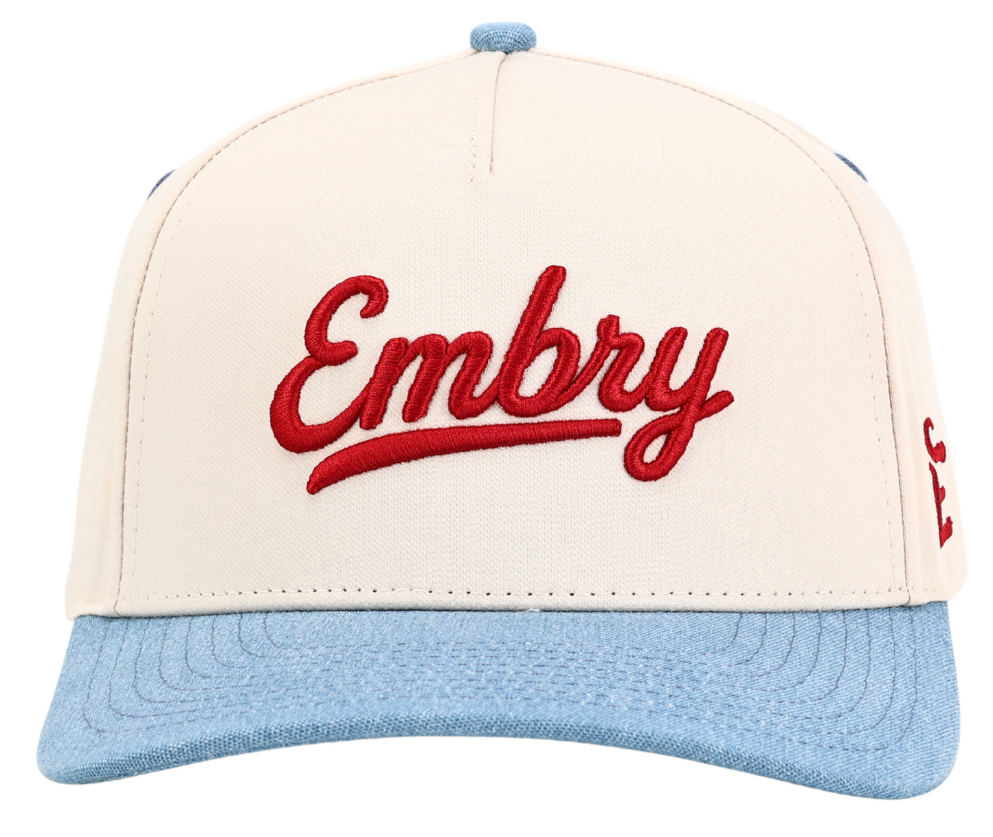 Embry Outdoors Cream/Denim - 3D Logo