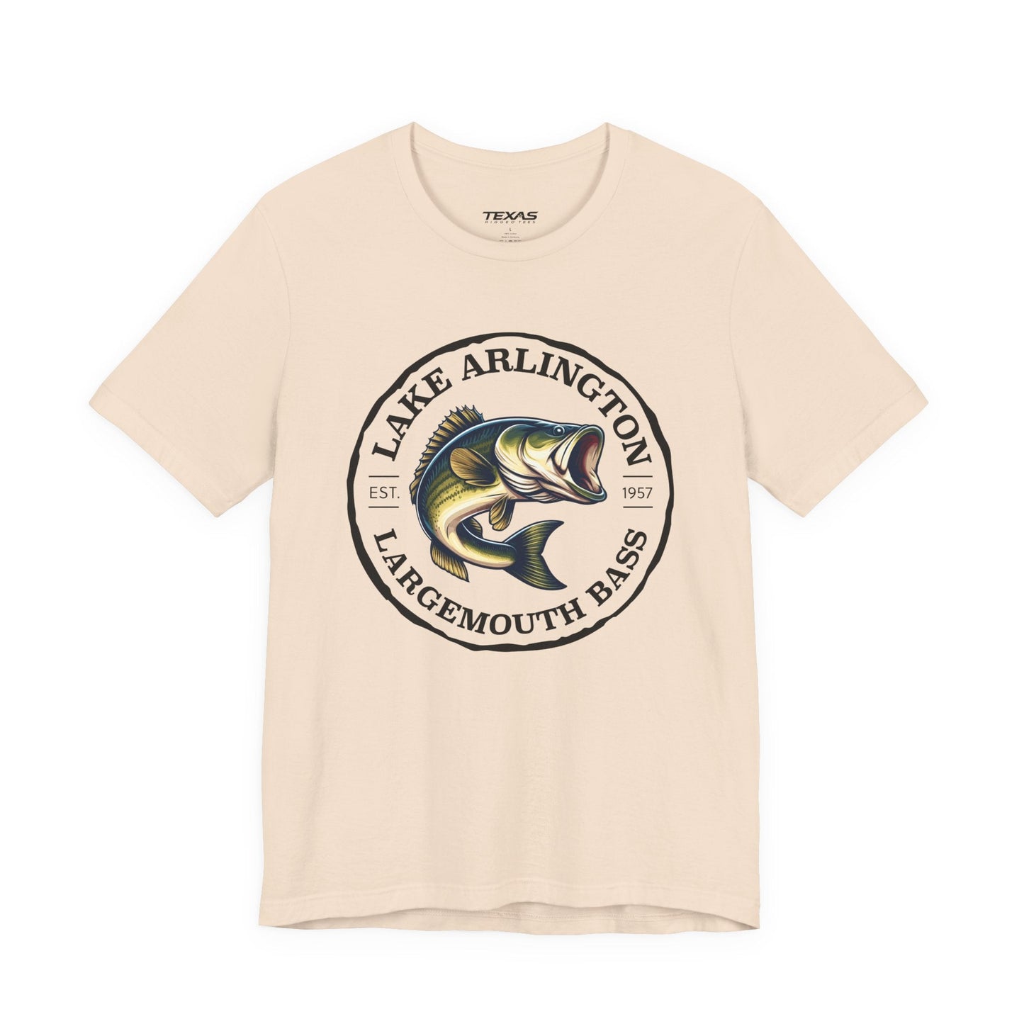 Texas Rigged Tees Lake Arlington Largemouth Bass — Unisex Cotton Tee