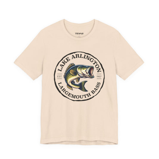 Texas Rigged Tees Lake Arlington Largemouth Bass — Unisex Cotton Tee