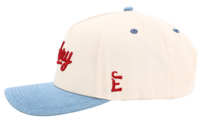Embry Outdoors Cream/Denim - 3D Logo