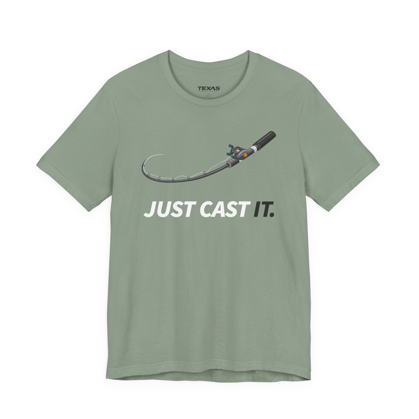 Texas Rigged Tees Just Cast It — Unisex Cotton Tee