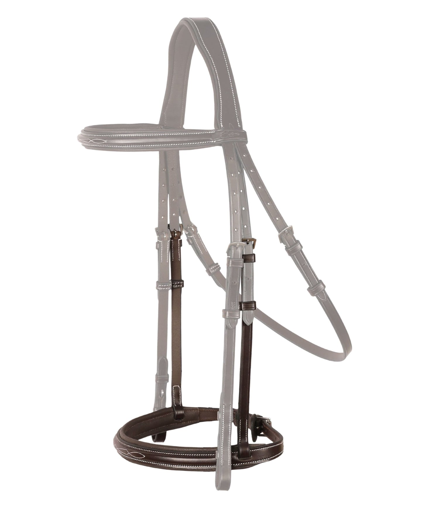 Bridles & Reins Replacement Noseband of ExionPro Thin Noseband Padded Hunter Bridle