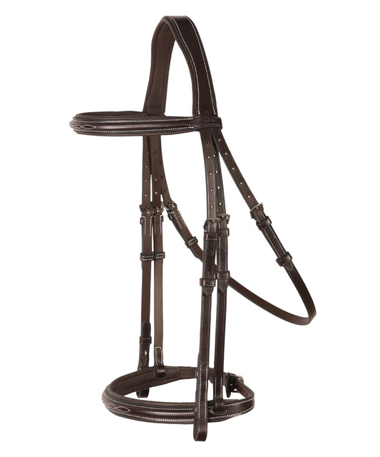 Bridles & Reins ExionPro Thin Noseband Padded Hunter Bridle with Reins