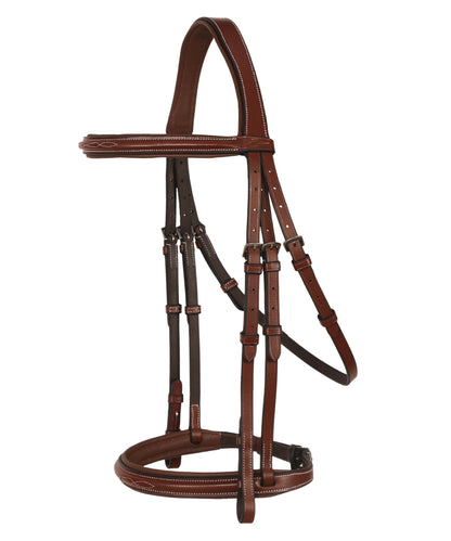Bridles & Reins ExionPro Thin Noseband Padded Hunter Bridle with Reins