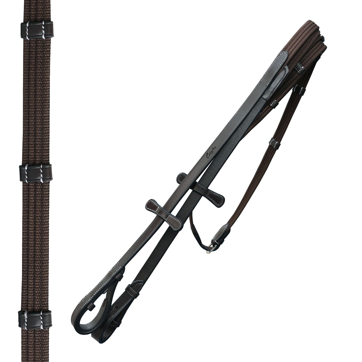 Bridles & Reins ExionPro Dressage Bridle: Mono Crown, Raised Browband, Anatomical Noseband, Detachable Flash & Web Reins
