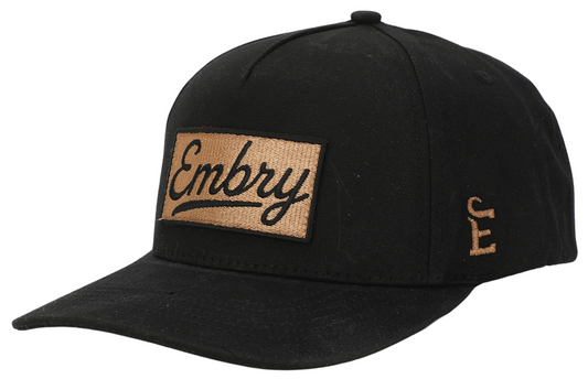 Embry Outdoors Black Waxed Canvas - Logo Patch