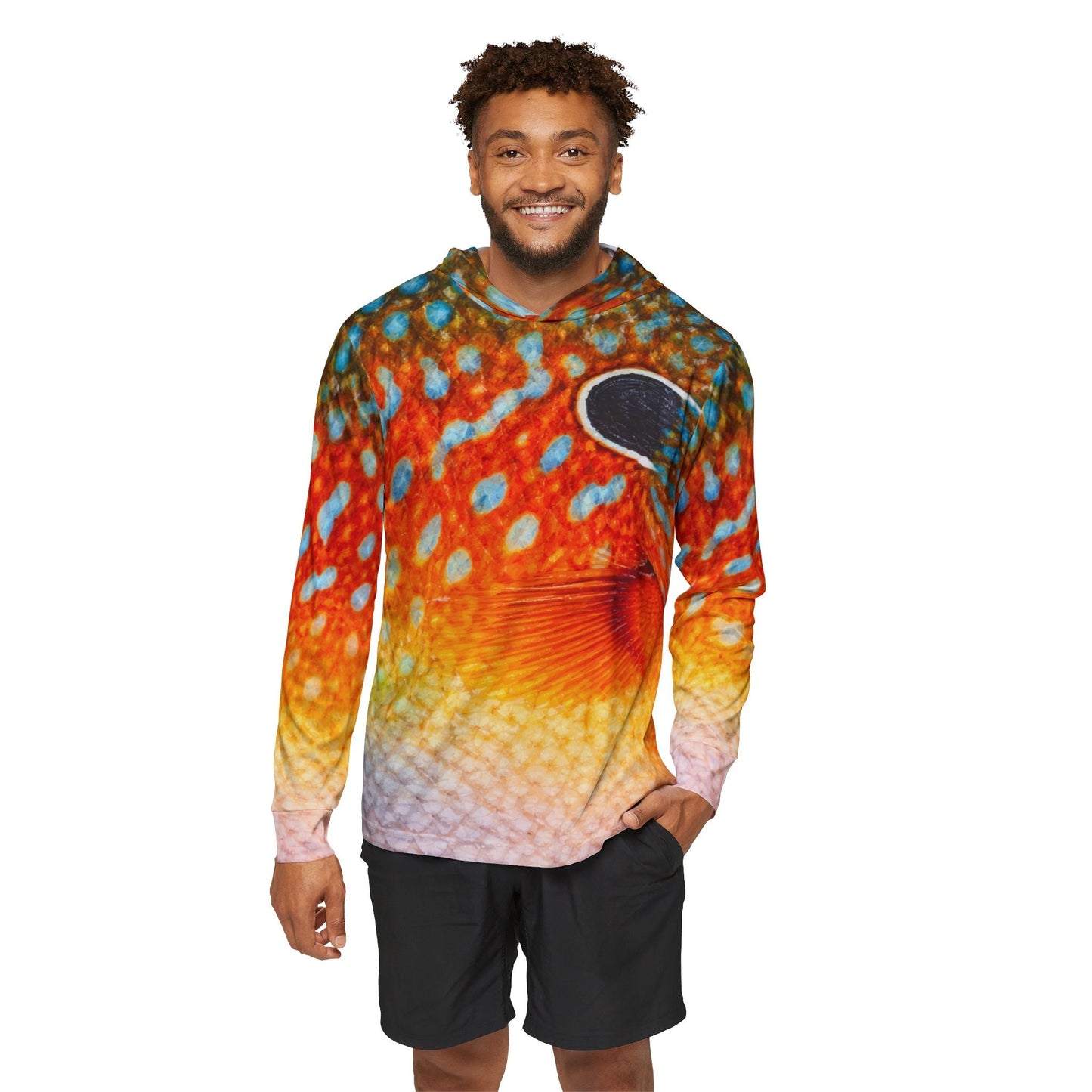 Texas Rigged Tees Longear Sunfish — Unisex Fishing Pullover Hoodie (SPF 50+)
