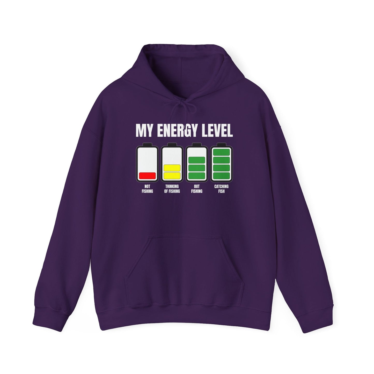 Texas Rigged Tees My Energy Level — Unisex Hooded Sweatshirt