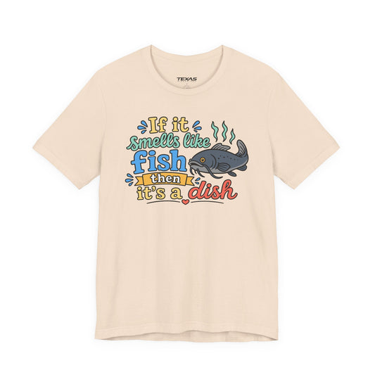 Texas Rigged Tees If it smells like fish — Unisex Cotton Tee