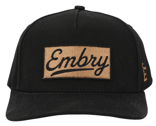 Embry Outdoors Black Waxed Canvas - Logo Patch