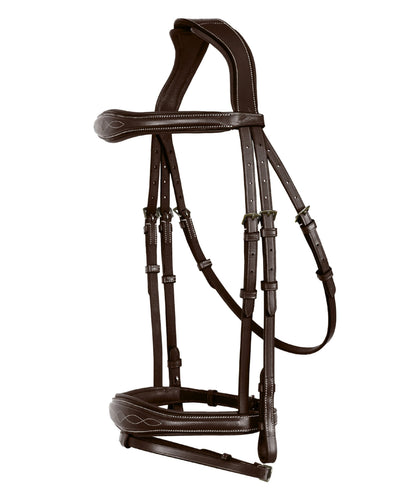 Bridles & Reins ExionPro 'Perseus' Anatomical Jumping Bridle with Reins