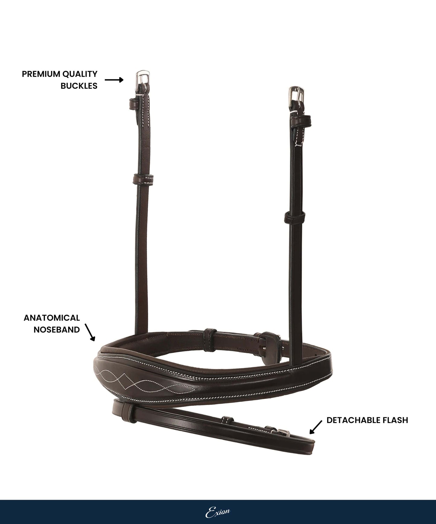 Bridles & Reins Replacement Noseband of ExionPro 'Perseus' Anatomical Jumping Bridle