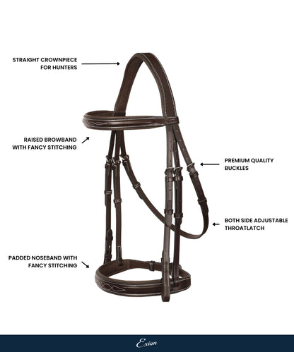 Bridles & Reins ExionPro 'Hercules' Hunter Bridle with Reins