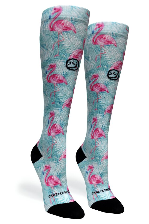 Crazy Compression Tropical Flamingo - (Standard & Extra Wide)