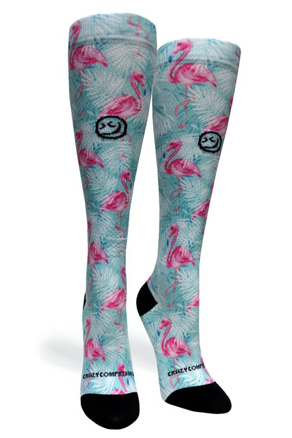 Crazy Compression Tropical Flamingo - (Standard & Extra Wide)