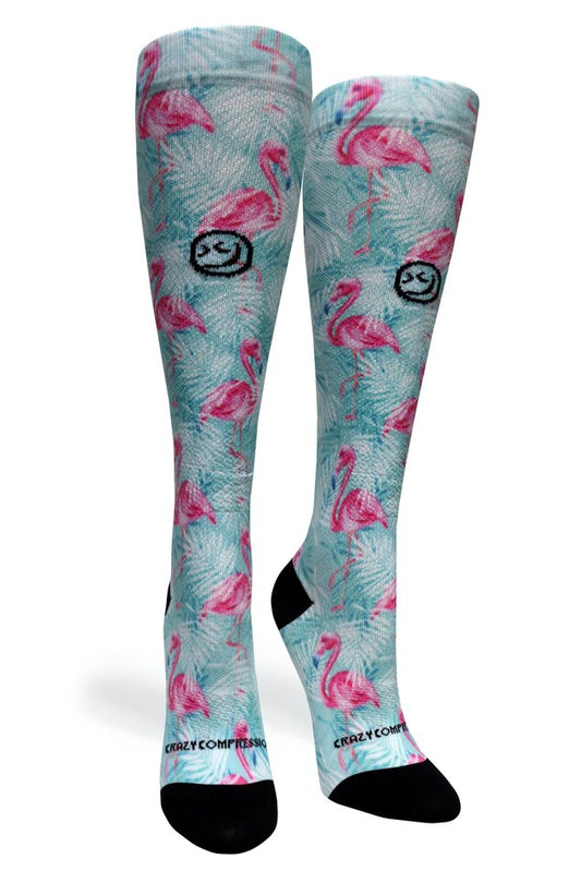 Crazy Compression Tropical Flamingo - (Standard & Extra Wide)