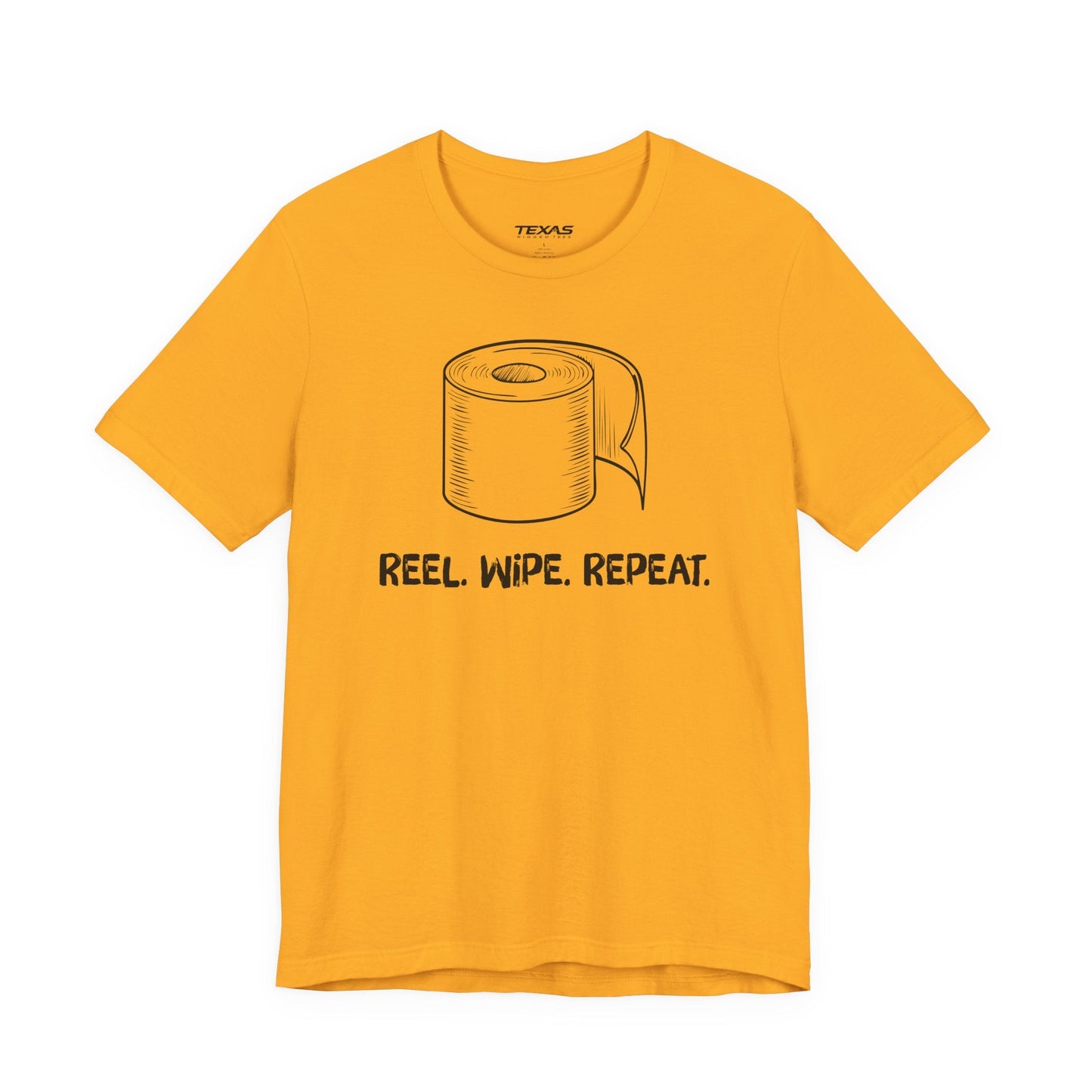 Texas Rigged Tees Reel. Wipe. Repeat. — Unisex Cotton Tee