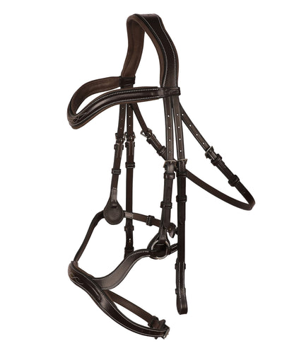 Bridles & Reins ExionPro Anatomical Drop Noseband Bridle with Reins