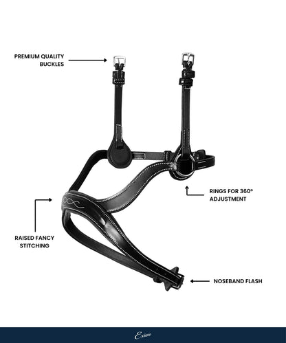 Bridles & Reins Replacement Noseband of ExionPro Anatomical Combined Flash Bridle with Reins