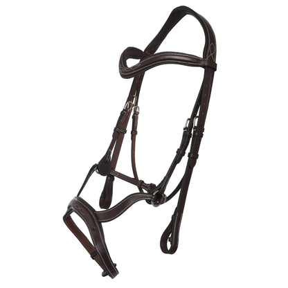 Bridles & Reins ExionPro Anatomical Drop Noseband Bridle with Reins