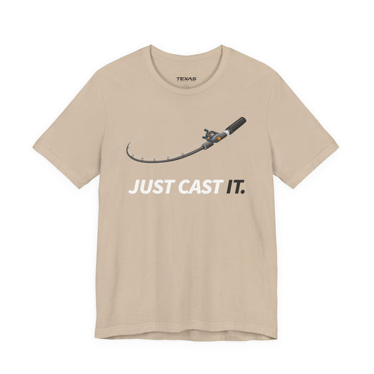 Texas Rigged Tees Just Cast It — Unisex Cotton Tee