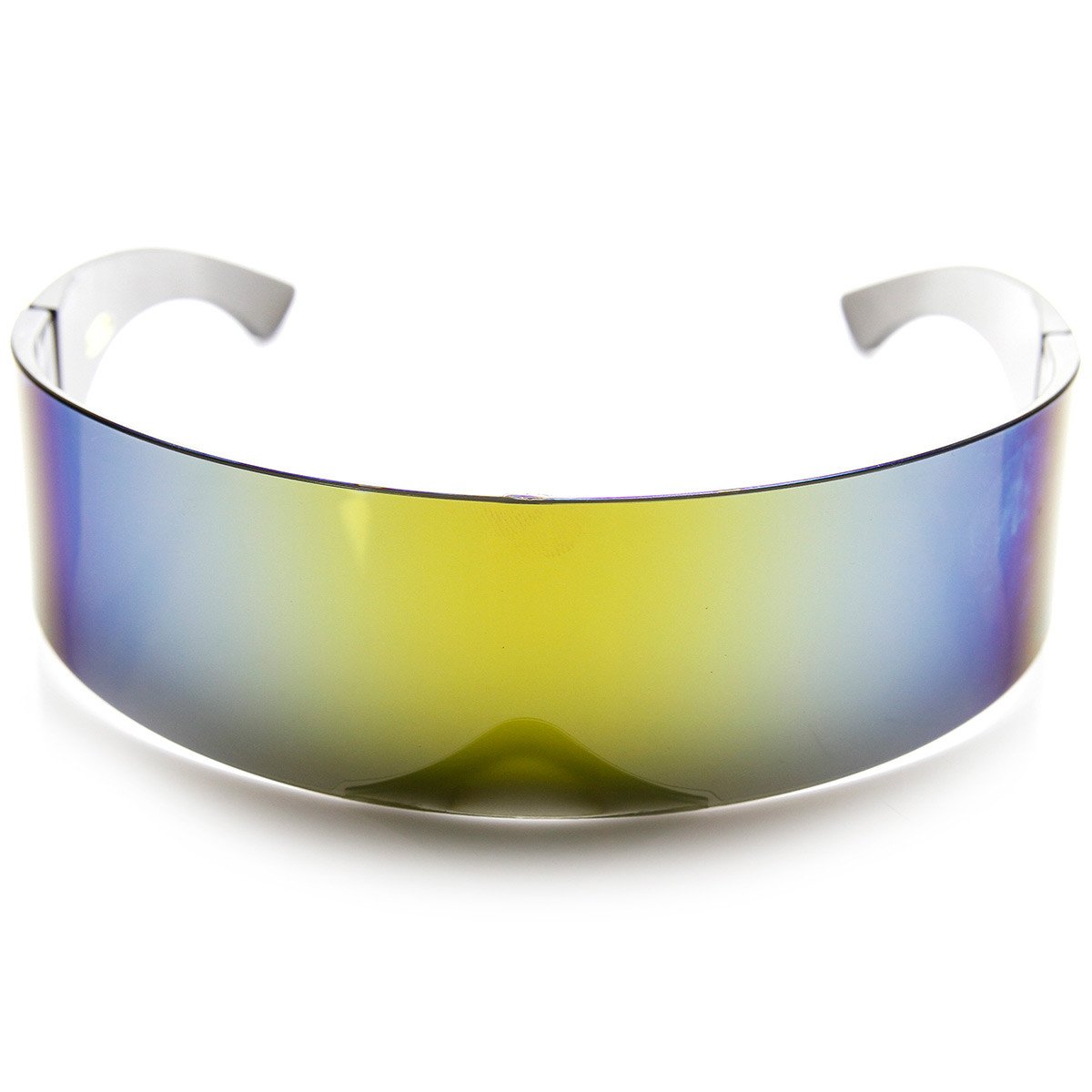zeroUV Futuristic Retro Mirror Wrap Around Shield Sunglasses 8762