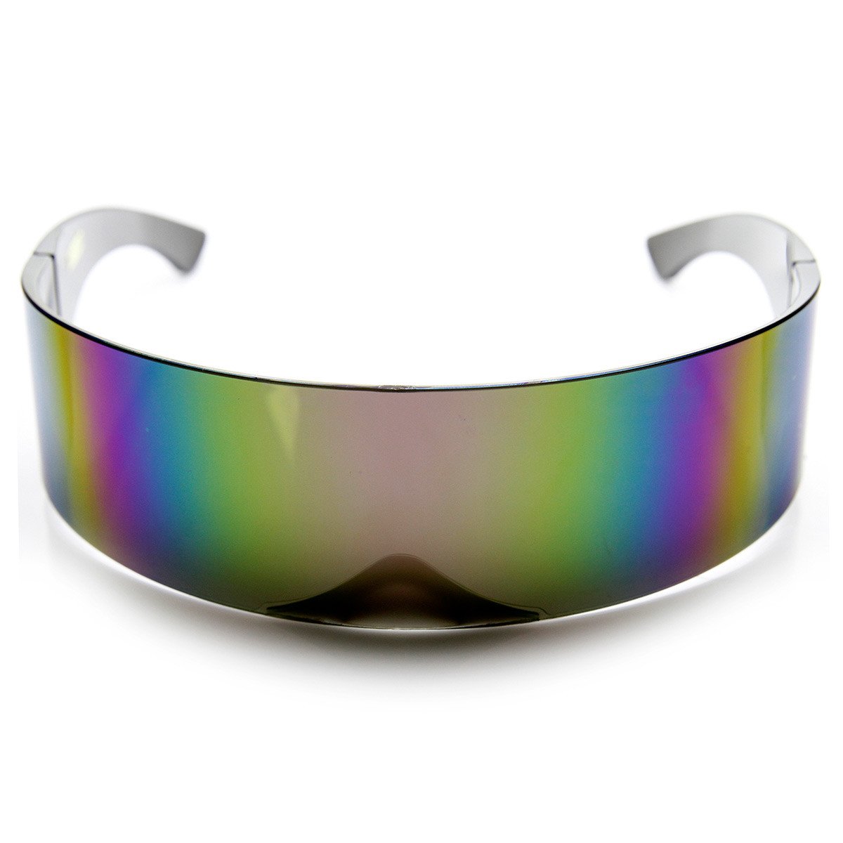 zeroUV Futuristic Retro Mirror Wrap Around Shield Sunglasses 8762
