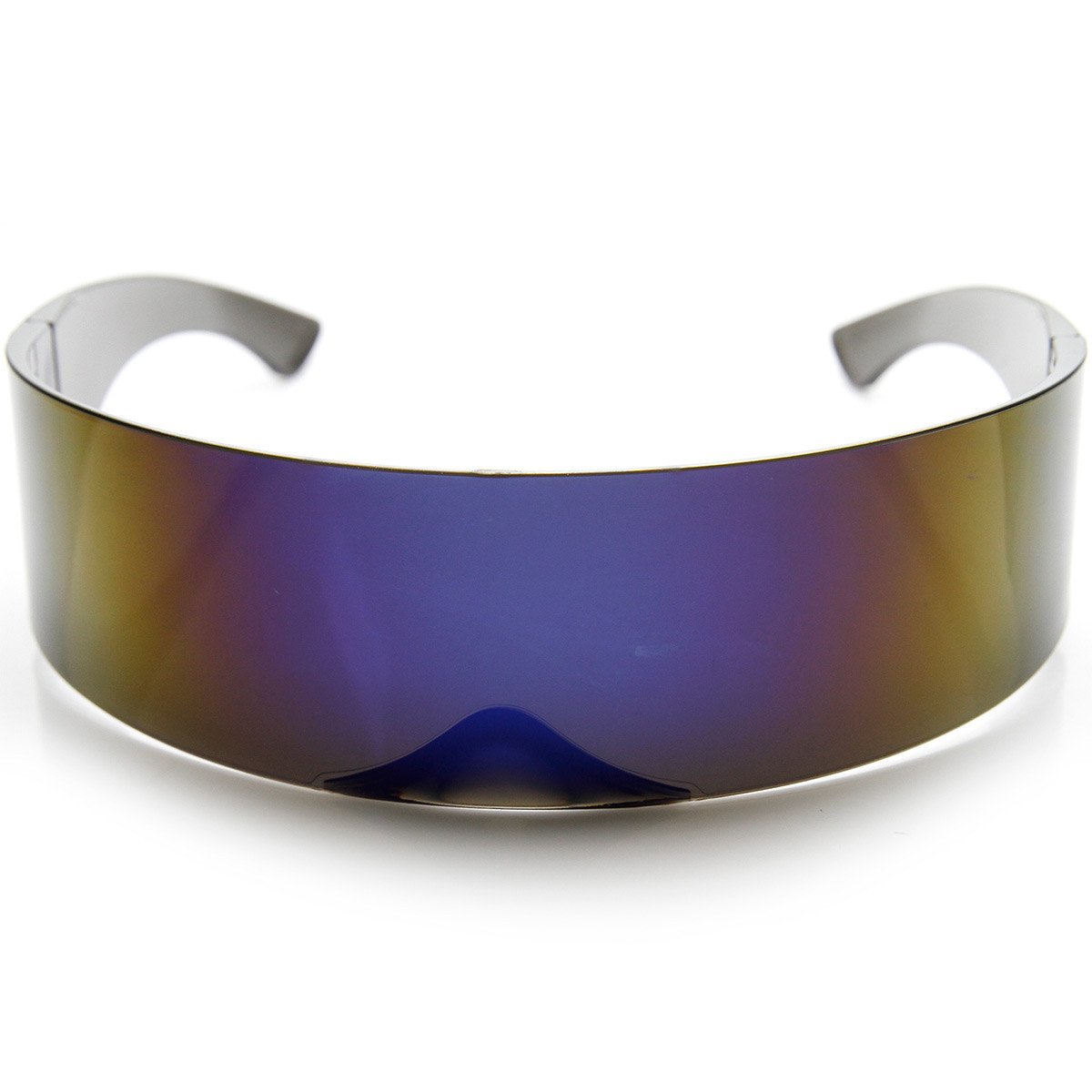 zeroUV Futuristic Retro Mirror Wrap Around Shield Sunglasses 8762