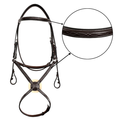 Bridles & Reins ExionPro Traditional Figure 8 Bridle With Laced Reins