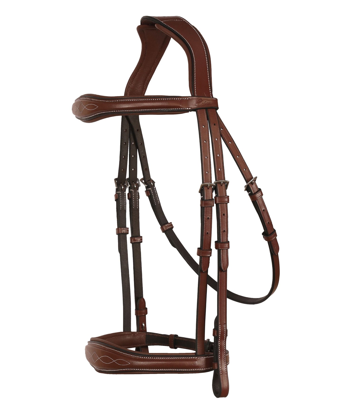 Bridles & Reins ExionPro 'Perseus' Anatomical Jumping Bridle without Flash with Reins