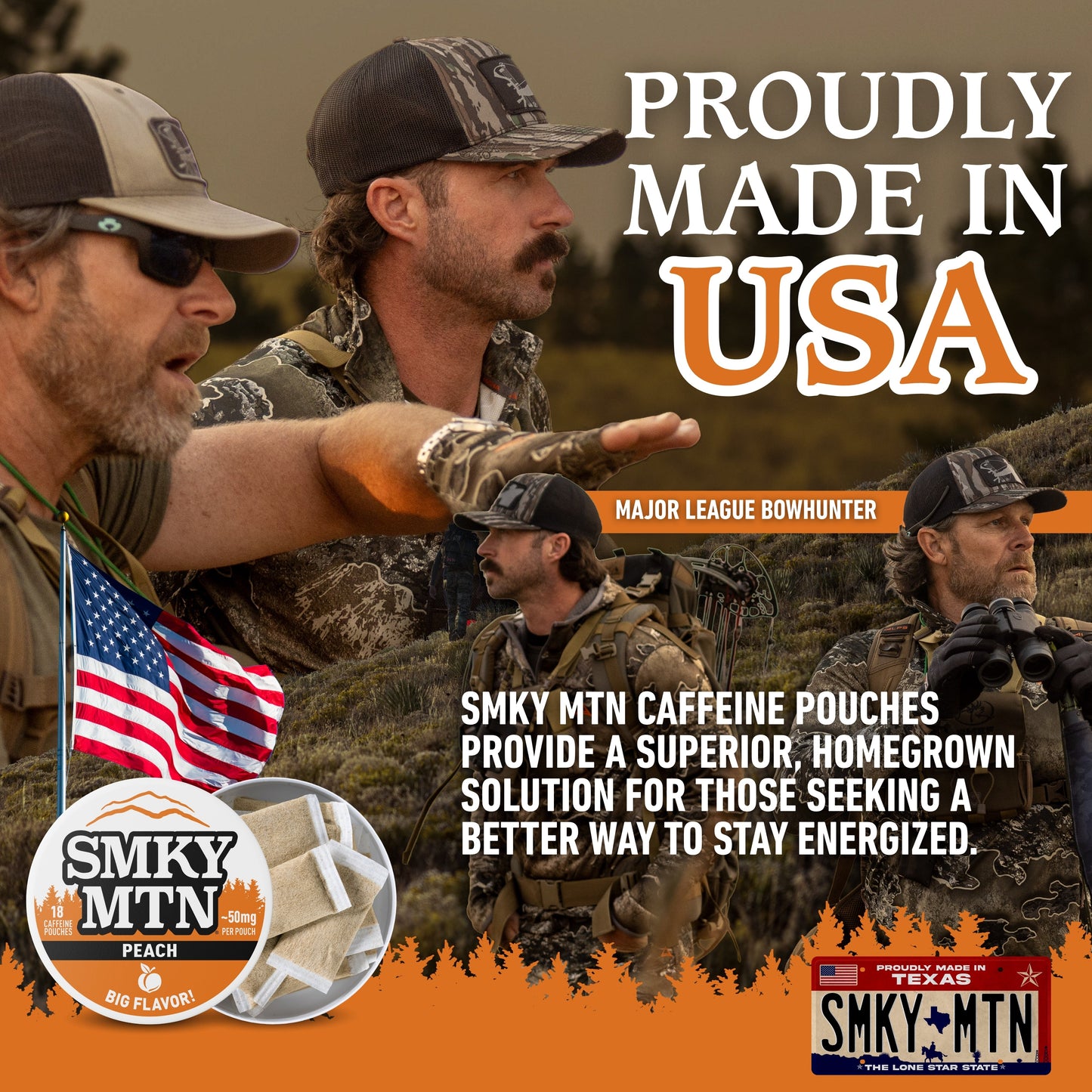 Smokey Mountain Peach Caffeine Pouches