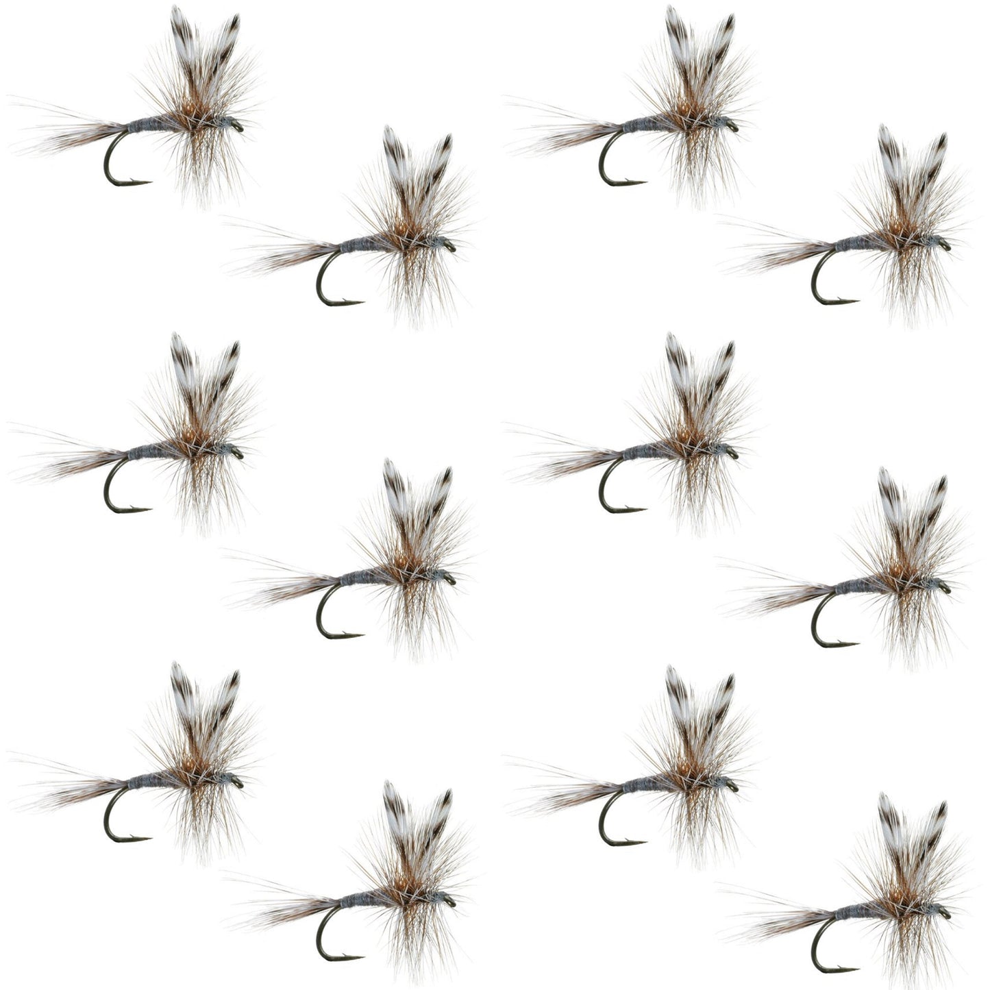 The Fly Fishing Place Adams Classic Dry Fly - 1 Dozen Flies Hook Size 20